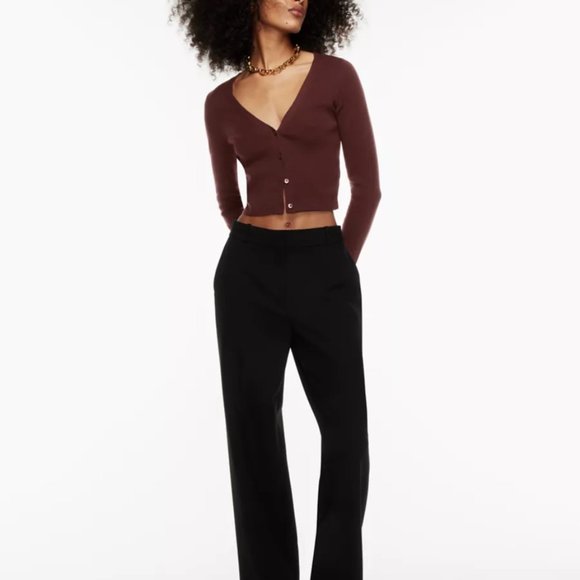 Aritzia Babaton Georgia Cardigan Dark Cocoa Size M - Picture 5 of 8